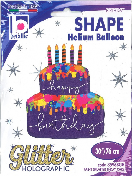 B-DAY CAKE GLITTER 30"